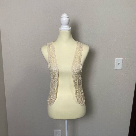 Maurices 100% Cotton Crochet Boho Hippie Vest Festival Women's Size Small - Picture 8 of 14